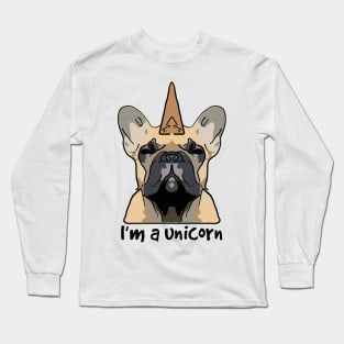 Funny Frenchie Unicorn Long Sleeve T-Shirt